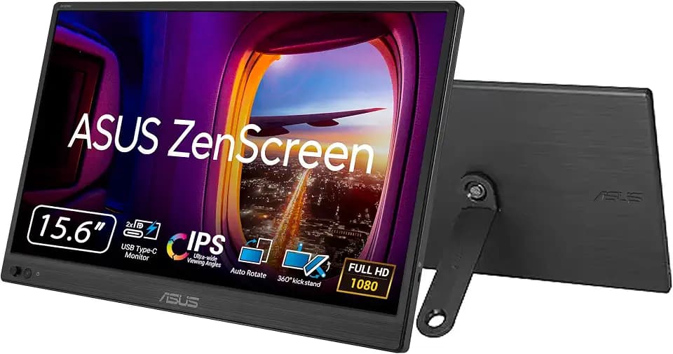 ASUS ZenScreen MB169CK-P 15.6 Inch 1080p Portable Monitor, Damage Protect