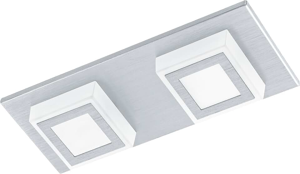 EGLO LED Deckenleuchte Masiano, 2 flammige Deckenlampe