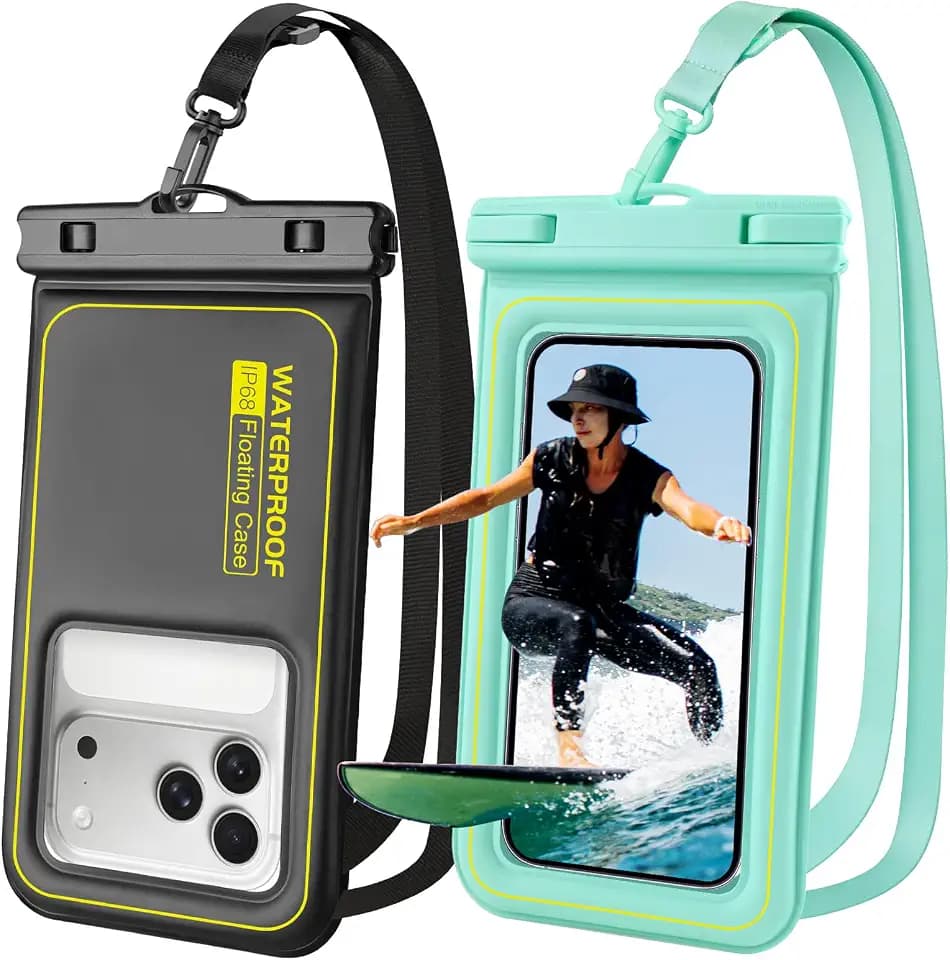 Floating Waterproof Phone Pouch 2 Pack，Up to 8.3" Dry Bag
