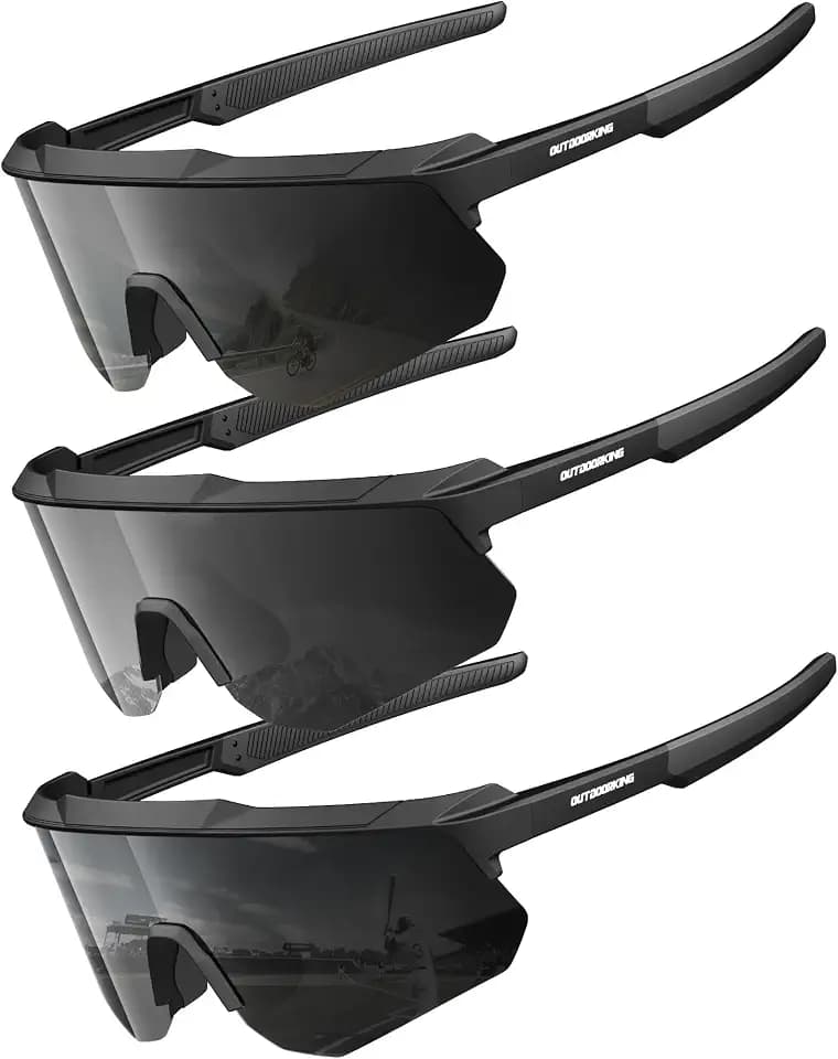 Polarized Sport Sunglasses Men Women Bike Sunglasses for Men Cycling UV Protection Driving Fishing 3 Packs