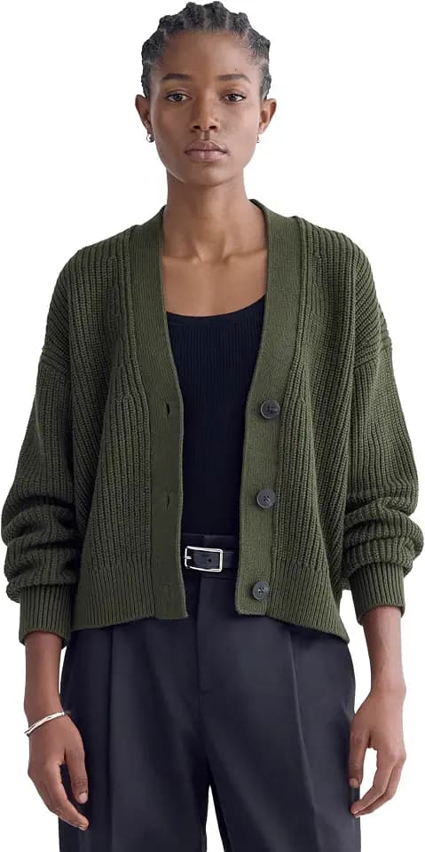 Everlane Women's Everlane The Boxy Cardigan in Everyday Cotton