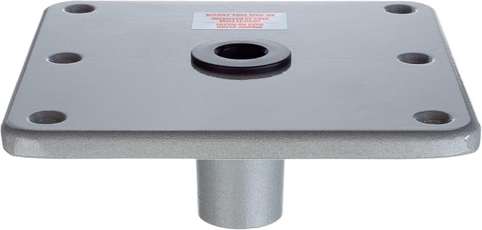 attwood SP-67749 Swivl-Eze Lock'N-Pin Aluminum 7-Inch x 7-Inch Marine Boat 3/4-Inch Pedestal Base