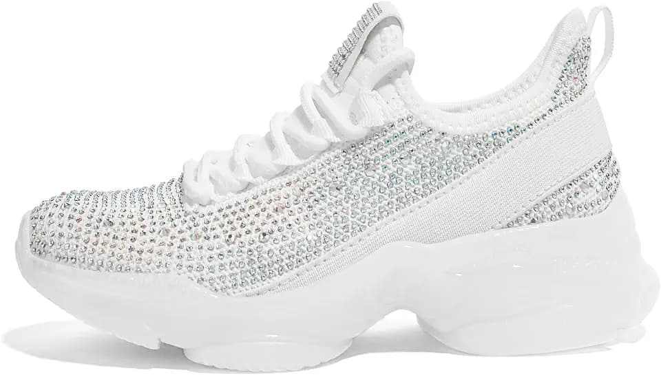 LUCKY STEP Girls Rhinestone Slip On Sneakers