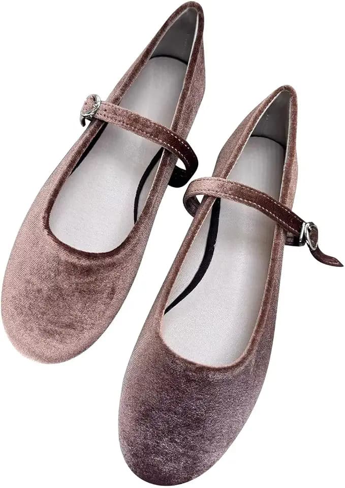 TN TANGNEST Women's Floral Embroidered Vintage Mary Jane Shoes