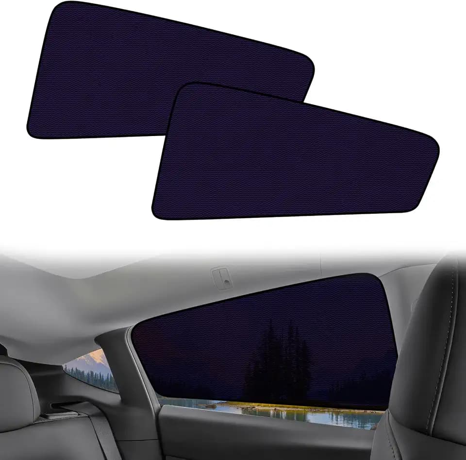 XCBYT Tesla Model Y Window Shade for 2020-2026 Model Y& Juniper | Static Cling Rear Side Sun Shade, UV & Heat Blocking, Privacy Protection, Easy On & Off