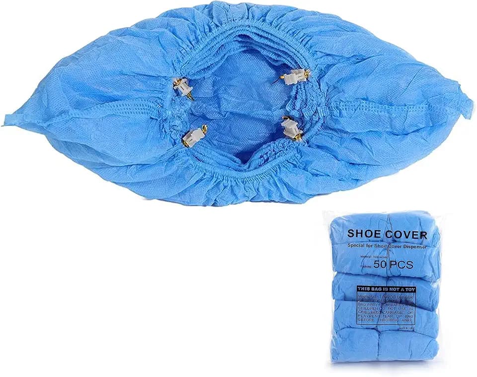 T-Buckle Shoe Cover Refills for Automatic Shoe Cover Dispenser Machine,Waterproof Shoe Cover Non Slip (50 Pcs)