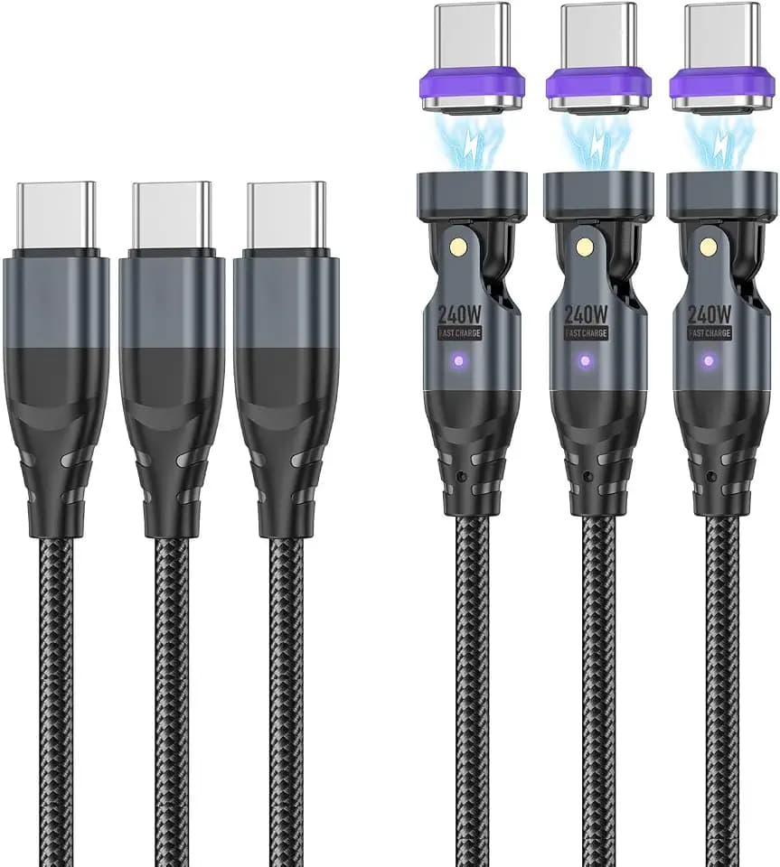 USB C to USB C Magnetic Charging Cable, 240W Magnetic USB C Charger Cable