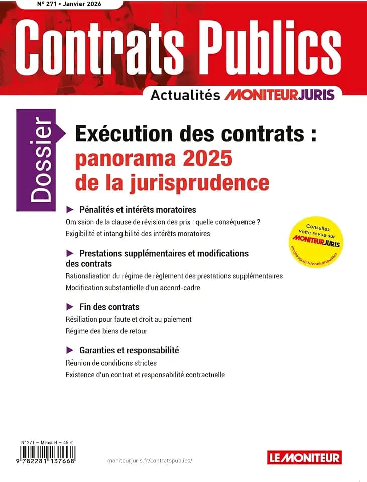ACCP n° 271 janvier 2026: Contrats publics L'actualité de la commande et des contrats publics