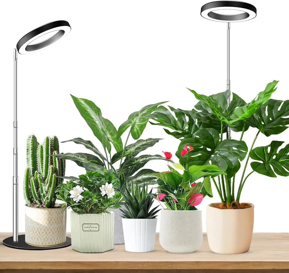 Aokrean Grow Lights for Indoor Plants,Full Spectrum 6.3in Desk Plant Light