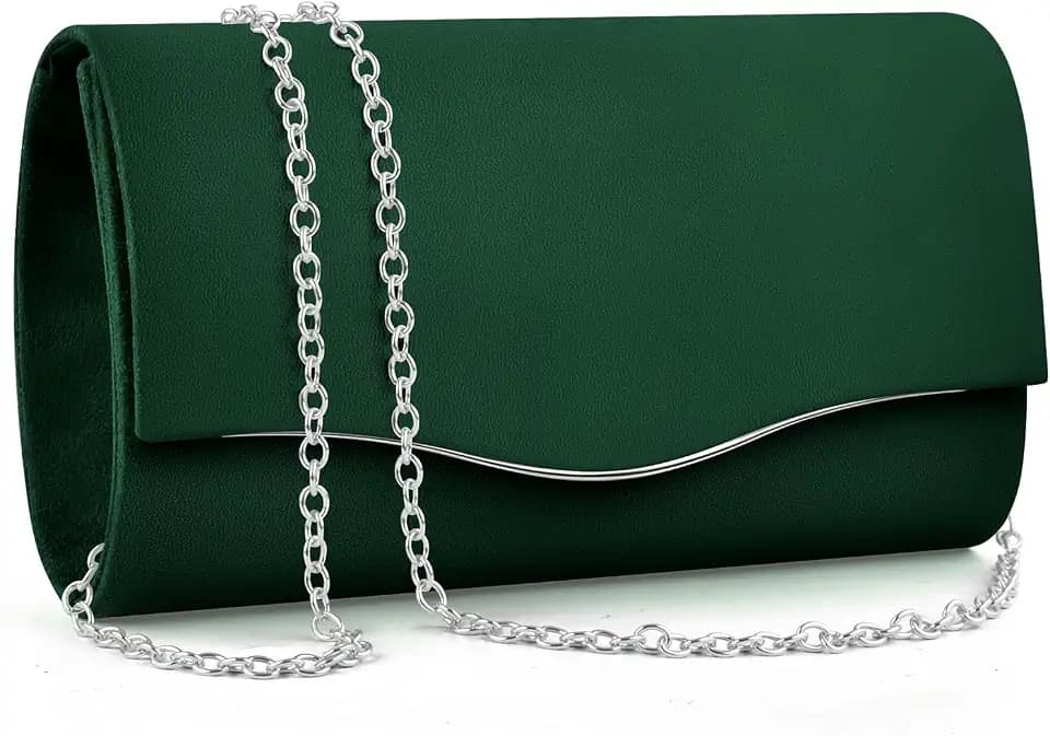 TINDTOP Clutch Purses for Women, Formal Evening Bags Suede Shoulder Envelope Party Handbags Wedding Cocktail Prom Clutches