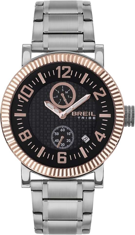 Breil Uhr Herren, Armband aus Stahl, Gehäusedurchmesser 43 cm