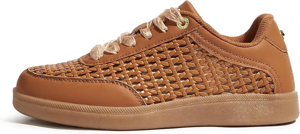 LUCKY STEP Women Fashion Tennis Shoes Classic Retro Sneaker