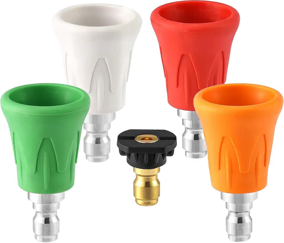 FIXFANS Pressure Washer Nozzle Guard, Power Washer Nozzle Tips, Orifice 4.0