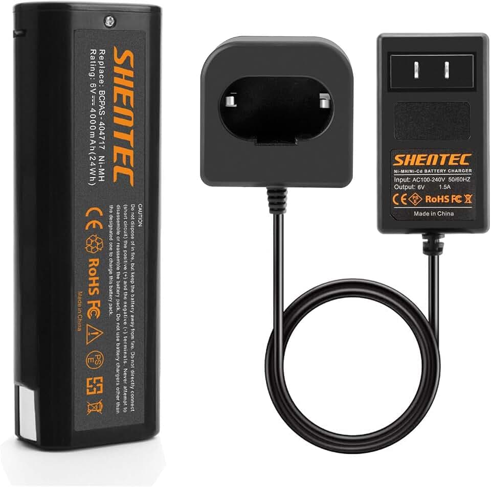 Shentec 4000mAh 6V Ni-Mh Battery Compatible with 404717(Charger Included)