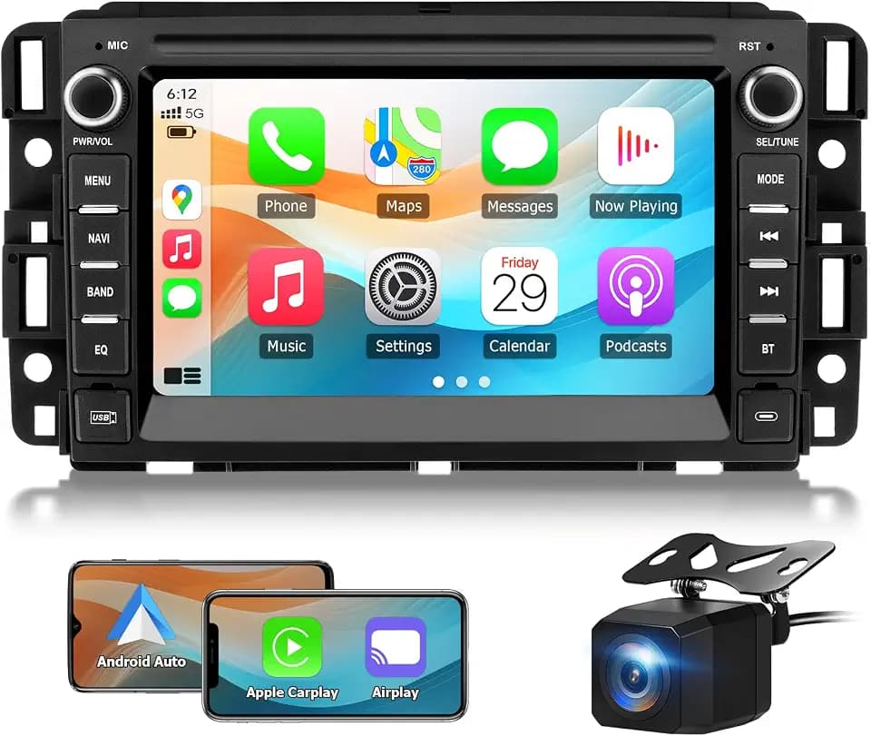 Car Radio for Chevy Silverado GMC Sierra Yukon 2007-2013 with Backup Camera