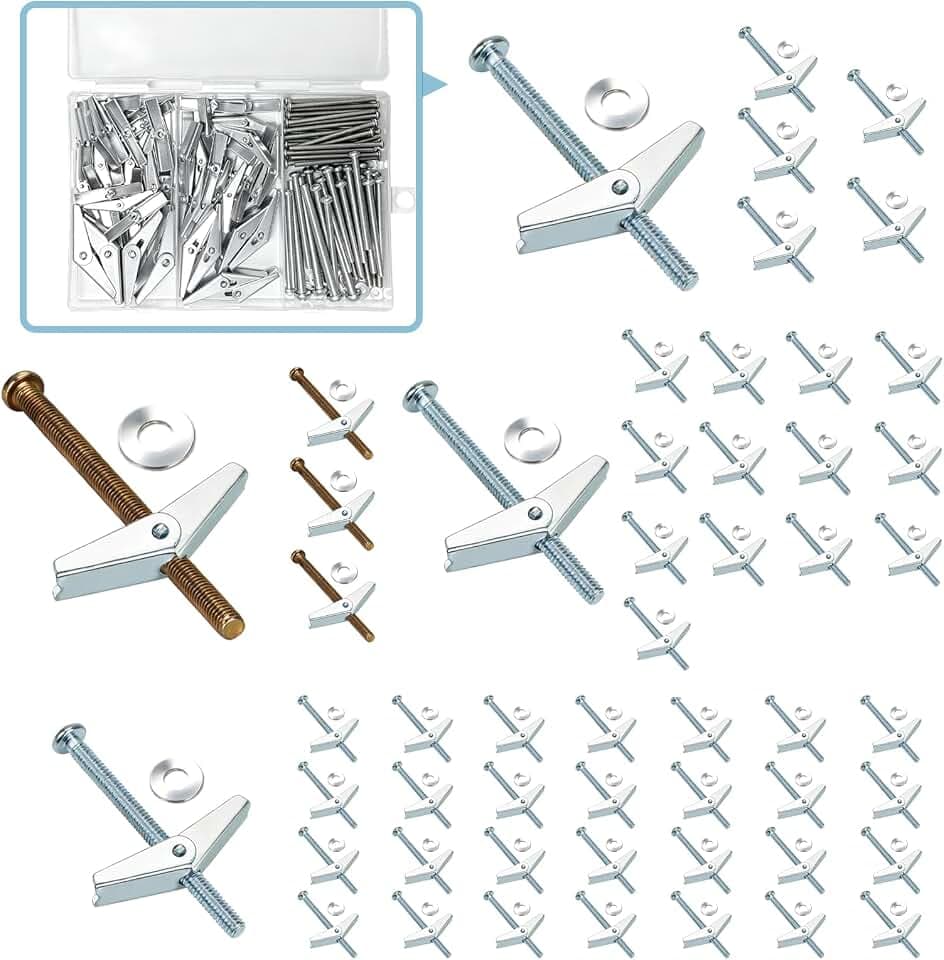52 Sets (156 Stück) Groß Kippdübel M3/M4/M5/M6 Klappdübel