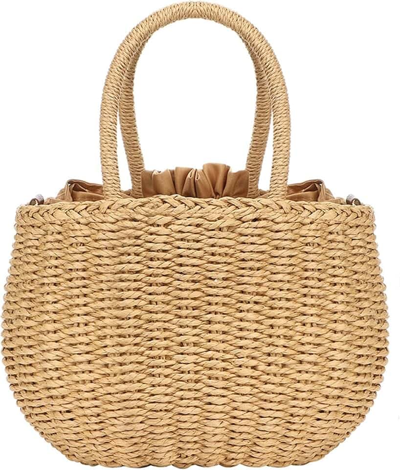 FENBEN Straw Hobo Bags for Women Weave Crossbody Bag Beach Purse Rattan Shoulder Handbag Vacation