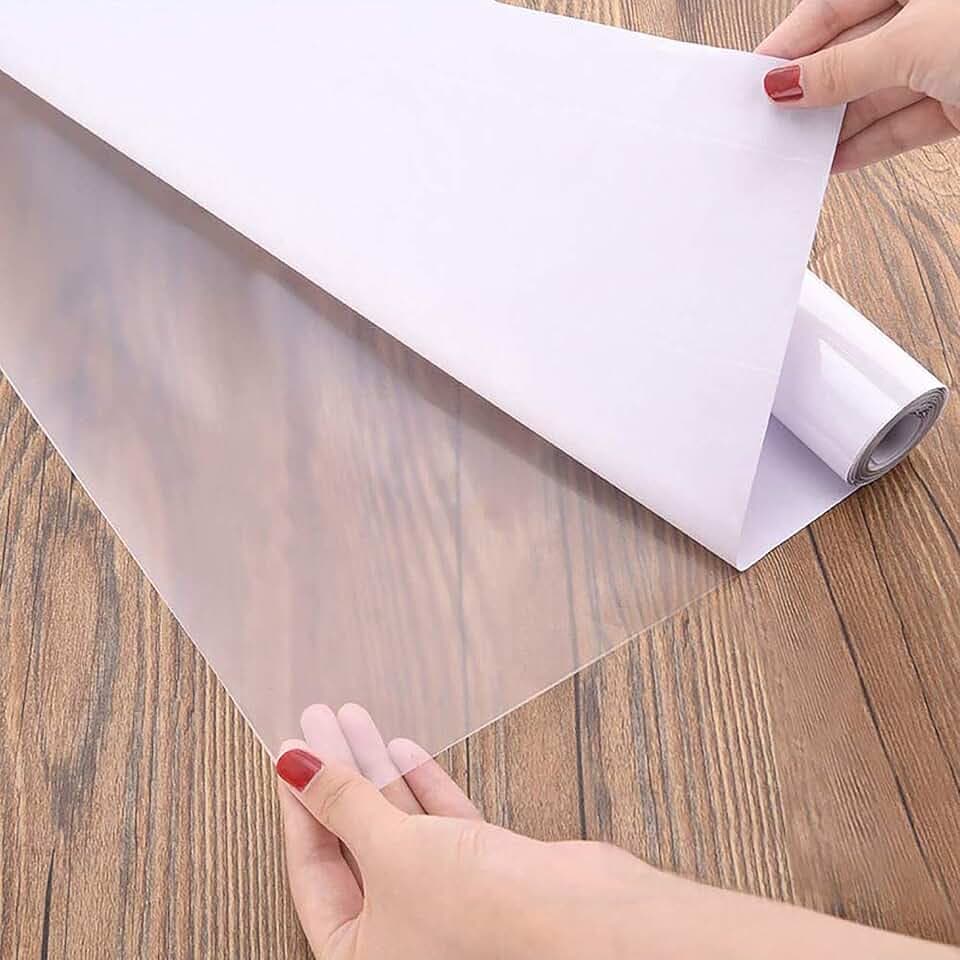 Fantasnight Transparent Klebefolie Selbstklebende Folie 90cm×600cm | Tisch Buchfolie Wandschutzfolie Durchsichtige Hitzebeständige Küchenfolie Hochglanz Einbandfolie für Bücher
