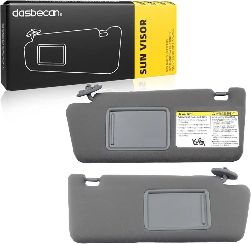 Dasbecan Sun Visor Compatible with Toyota Tacoma 2005-2015 Gray