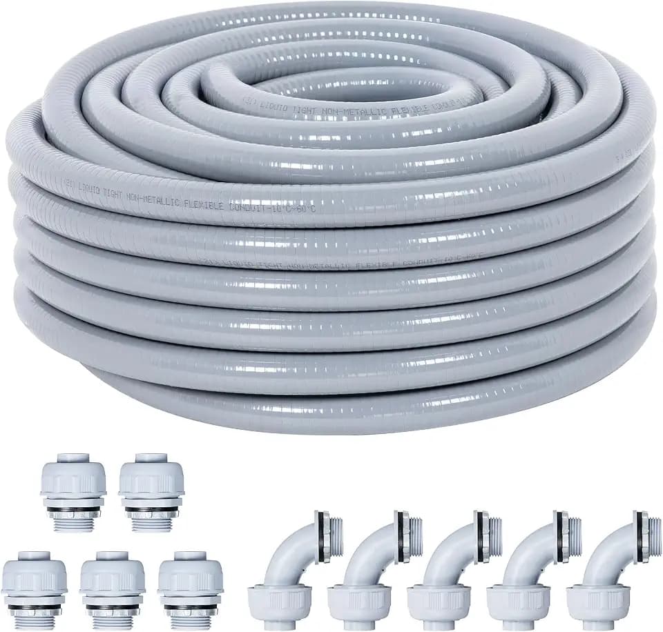 Neoaider 1/2 Inch 50FT Liquid Tight Conduit Kit