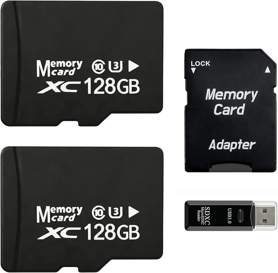 2-Pack 128GB Micro SD Card for Dashcam & Security Cam U3 V30 A1