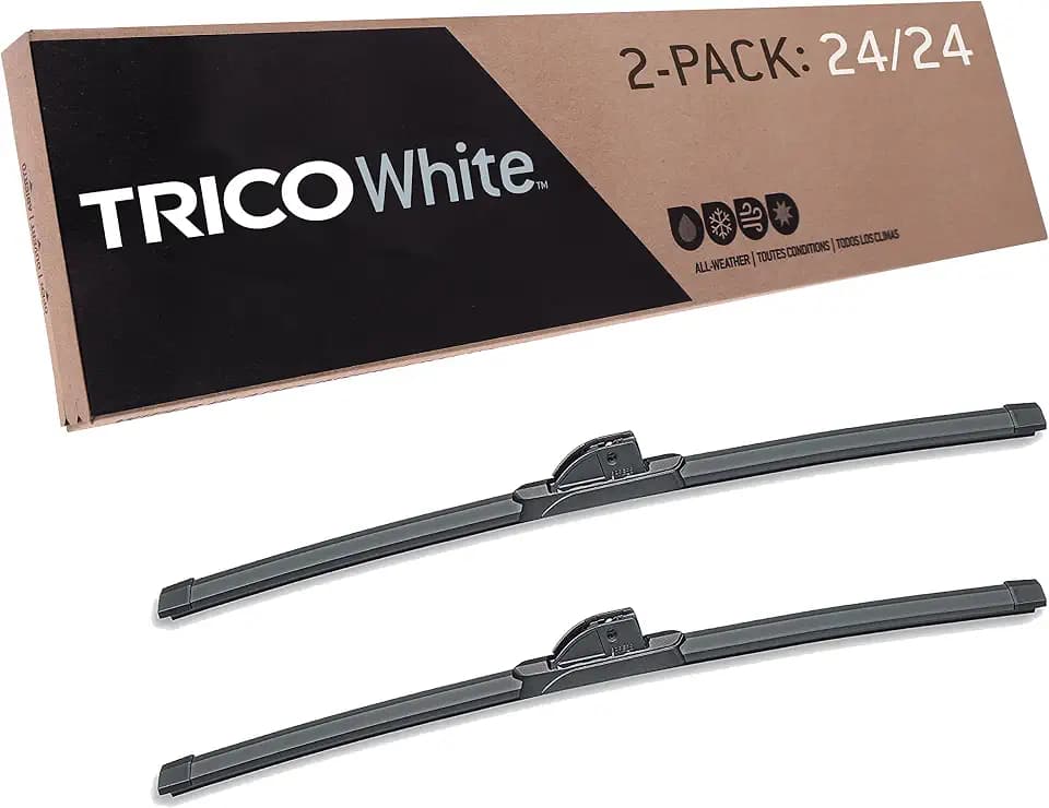 TRICO White 24" + 24" Extreme Weather Premium Winter Automotive Replacement Windshield Wiper Blades (Set of 2), Passenger and Driver Side All-Weather Beam Wiper Blades for Select Vehicle Models