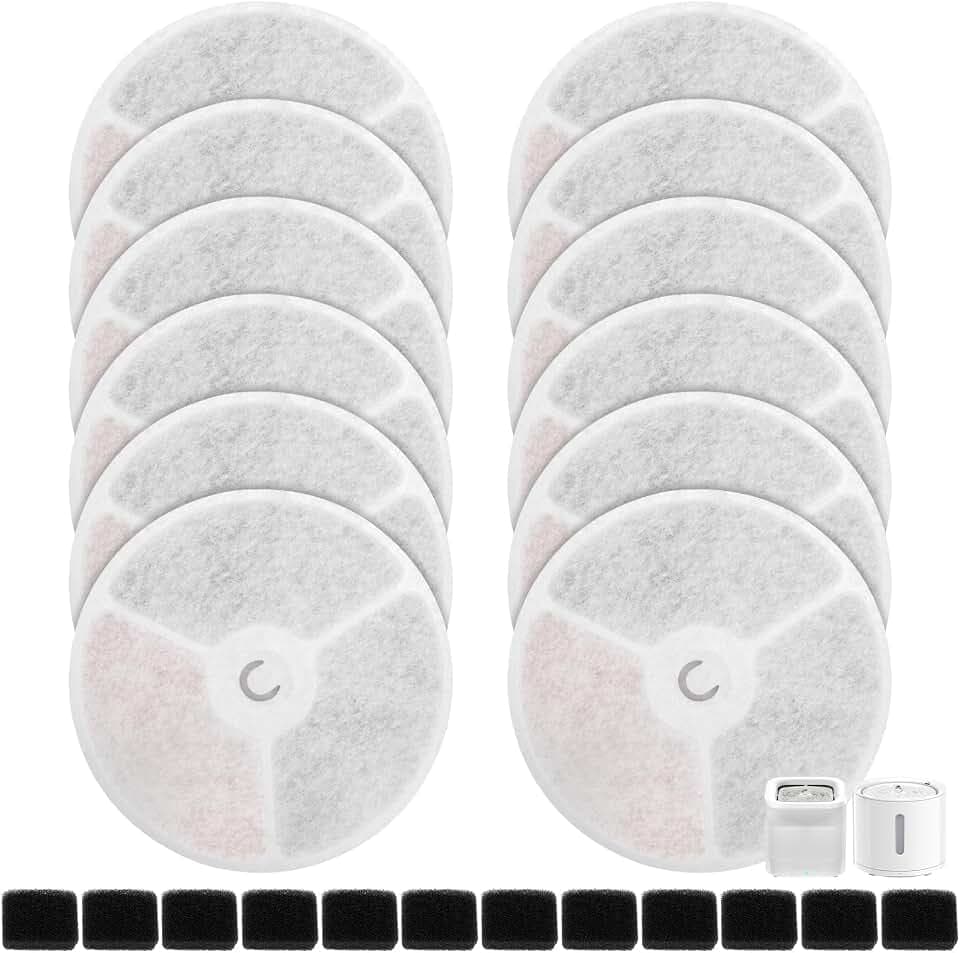 12 Stück Filter Unit 3.0 für Petkit Solo 2/Solo SE/3 Pro/2S/3 Katzenbrunnen
