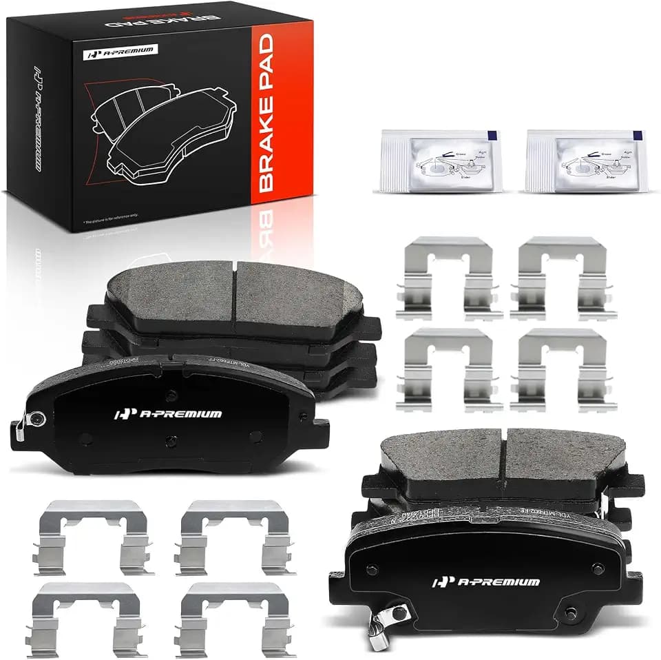 A-Premium Front and Rear Ceramic Brake Pads Compatible with Hyundai & Kia