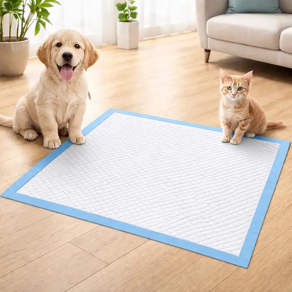 Disposable Dog Pee Pads, Ultra Absorbent Leak-Proof Puppy Potty Training Pads, Quick Dry Pet Pads for Dogs, Cats, Rabbits, Puppy Pads for Housebreaking, Crate, Whelping (22x22inch,100 Count)