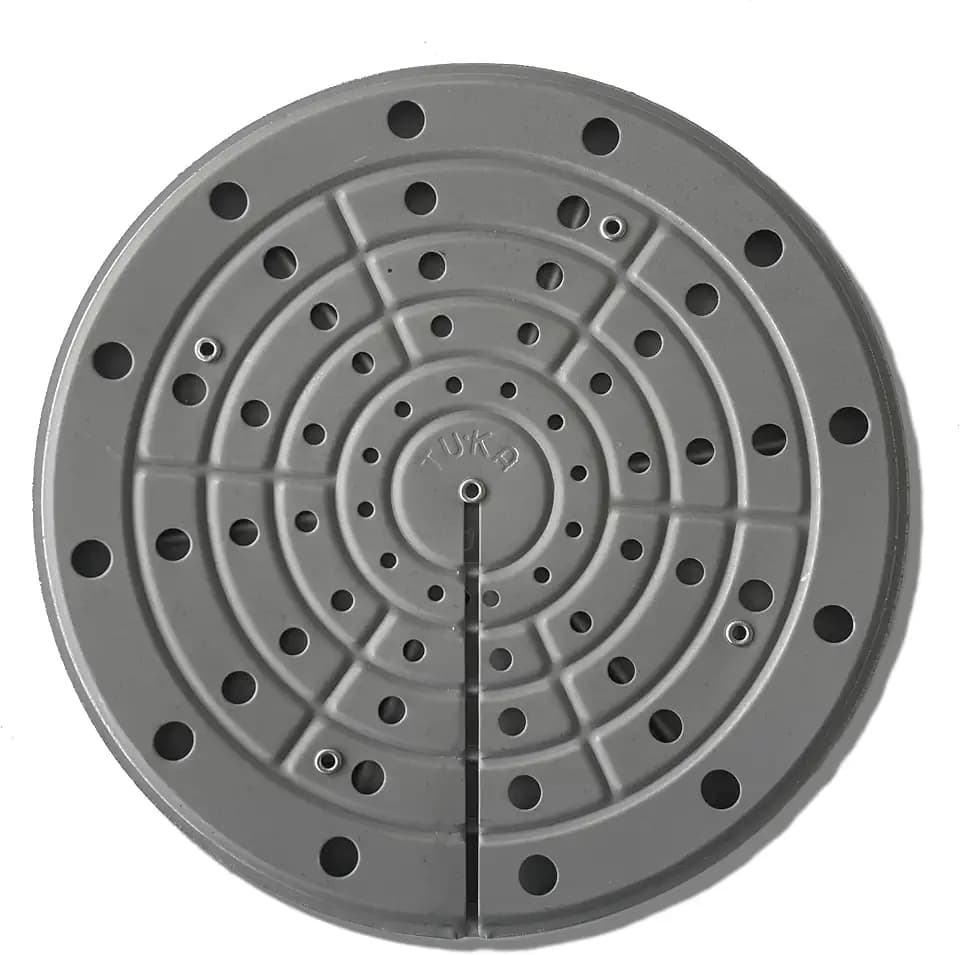 TUKA, Thermoplatte, Wärmespeicher für Gasherde, Einsparungen und besseres Kochen, Stahl, Grau. Flammenverteilerofen für zu Hause, flammblech für gasgrill, 16 cm Durchmesser