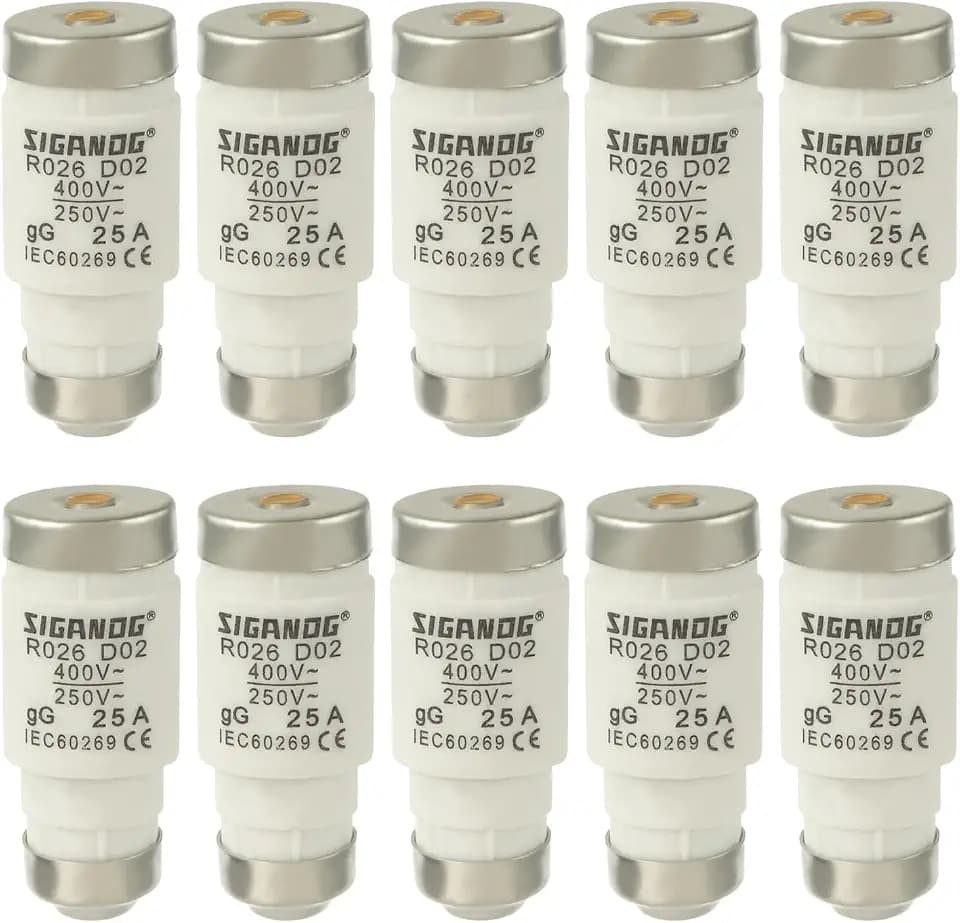 25A D02 Neozed Sicherungen, D0-Typ Sicherungseinsatz, gL/gG 400VAC (10 Stück)