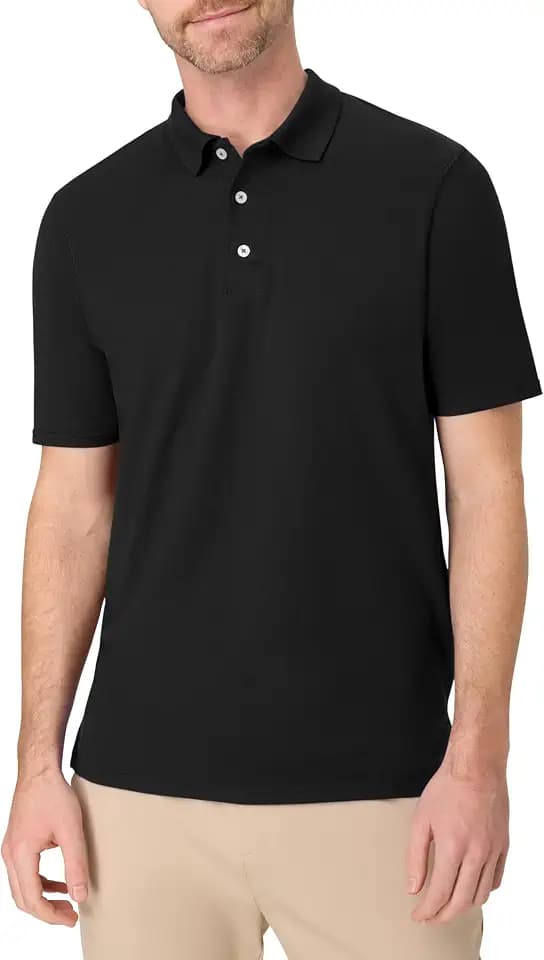 Hanes mens X-temp Performance Polo, Cotton Blend Sport Shirt for Men With Odor Control