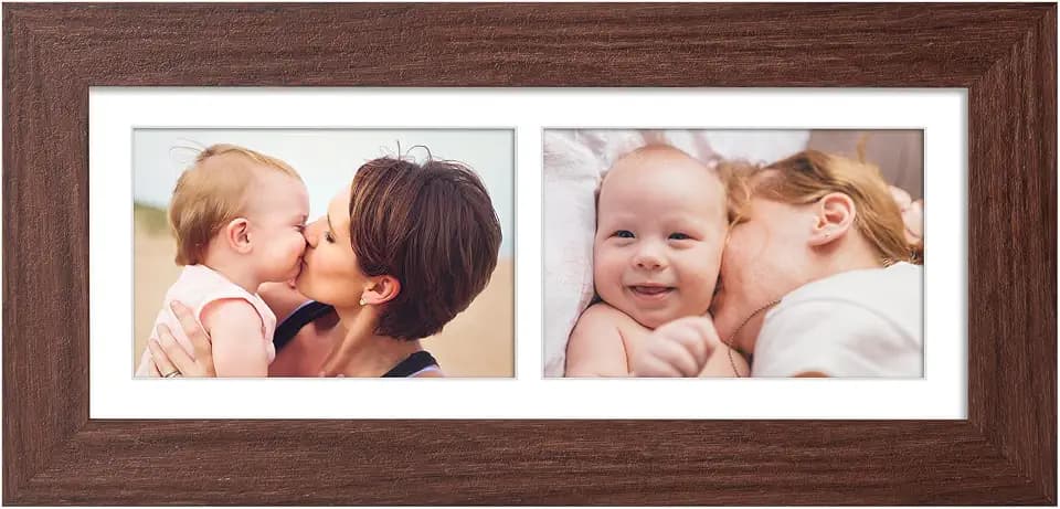 6x15 Collage Frame, 2 Open 5x7 Photo Frame Collage for Wall