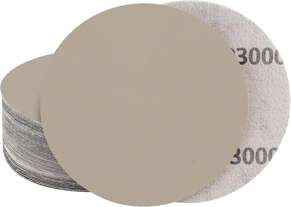 STEBRUAM 20Stück Schleifpapier 150mm Klett trocken nass Körnung 3000