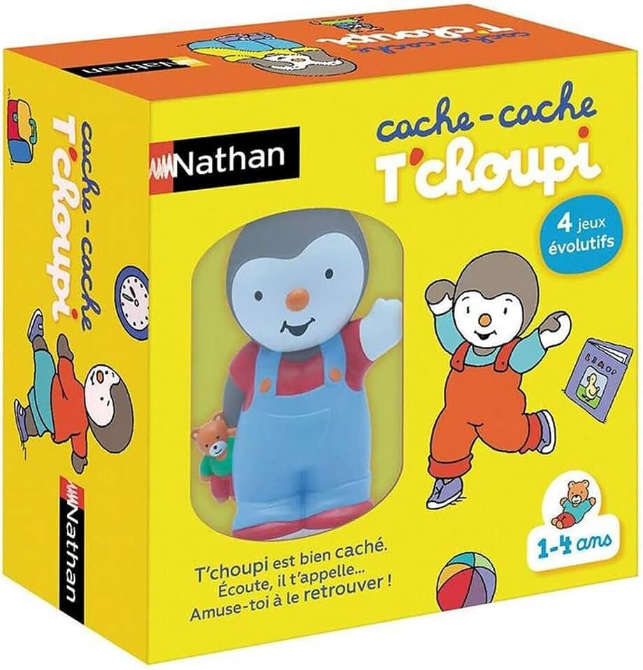 Nathan - Cache Cache Tchoupi - Elektronisches Spiel mit sprechender Figur - Lehrreich und Weiterentwicklung - Zuhören, Spaß haben und T-Choupi finden - 4 Spiele - Für Kinder von 1 bis 5 Jahren