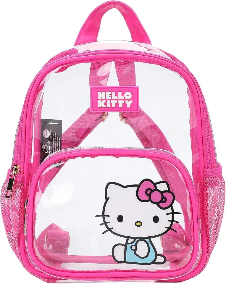 Bioworld Hello Kitty Sitting Character Adult 11" Clear Mini Backpack