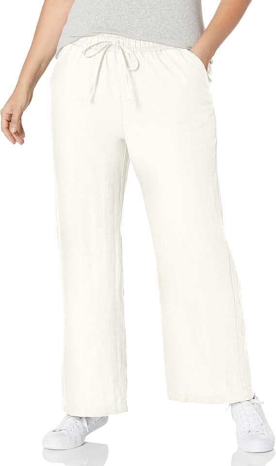 Briggs New York Women's Briggs New York Women's Linen Pull on Wide Leg Pant