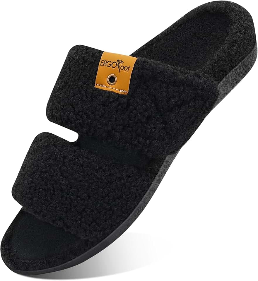 ERGOfoot Women's Orthopedic Slippers with arch support,Open Toe