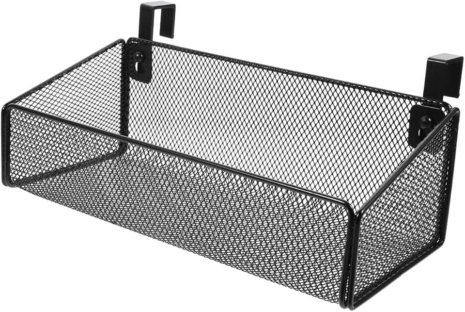 MAGICLULU Hängekorb Aus Metallgitter Zum Einhängen Am Bett Robuster Aufbewahrungskorb Für Schlafzimmer Wohnheim Und Büro Ideal Für Bücher Tablets Und Kleine Gegenstände 10.43X4.72X3.54 Zoll