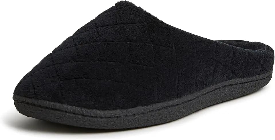 Leslie Terry Clog House Shoes with Memory Foam, Indoor Slippers with Wide Widths