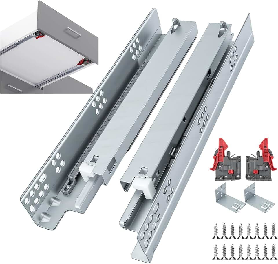 homdiy 18 Inch Undermount Soft Close Drawer Slides Hidden Rails 1 Pair