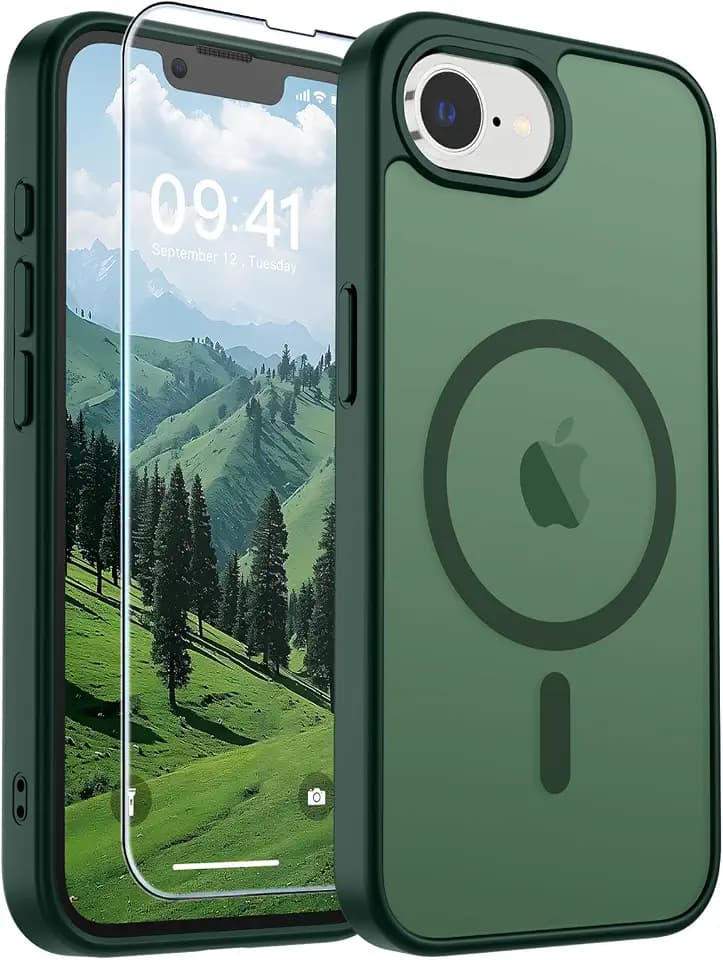 SUPFINE Magnetic for iPhone 17e Case/iPhone 16e Case Forest Green