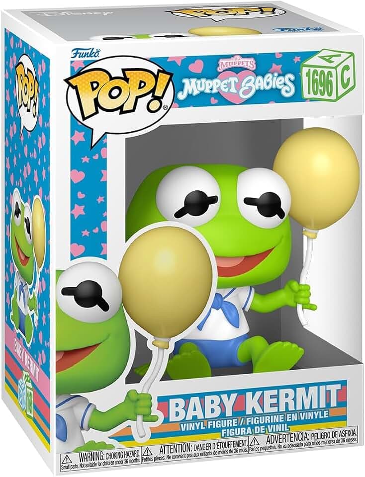 Funko POP! Disney: Muppet Babies (1984) - Baby Kermit | Offizieller Fanartikel und Merch - Vinyl Sammelfigur als Regal Deko - Geschenkidee zum Geburtstag für Fans und Sammler