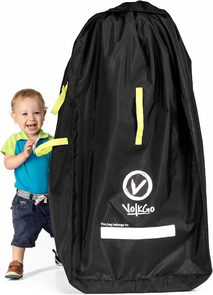 V VOLKGO XL Stroller Travel Bag for Airplane with Backpack Shoulder Straps, Stroller Cover for Air Travel, Jogger & Carrier, Waterproof Travel Cover (18x24x47 in)