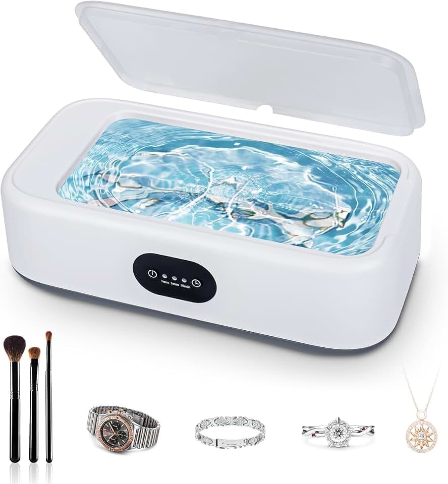Romon Ultraschallreinigungsgerät, Brillenreinigungsgerät Ultraschallreiniger Brille Ultraschallgerät Ultraschallbad Sonic Ultrasonic Cleaner mit Digitalem Timer für Brillen Münzen