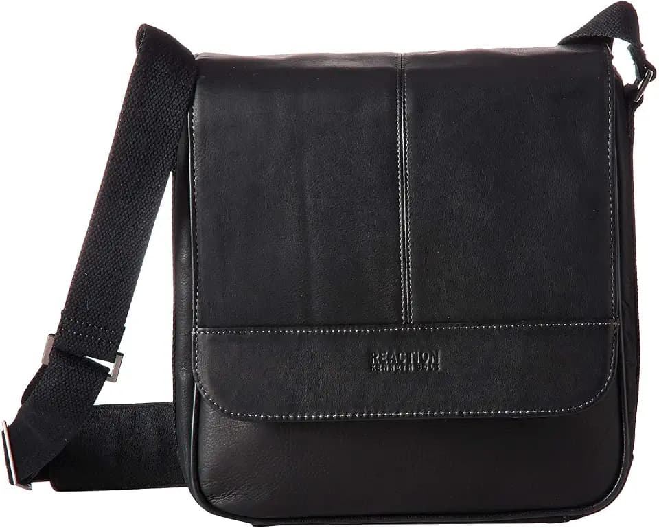 Kenneth Cole REACTION Out Of The Bag Manhattan Colombian Leather RFID 15.6" Laptop Briefcase