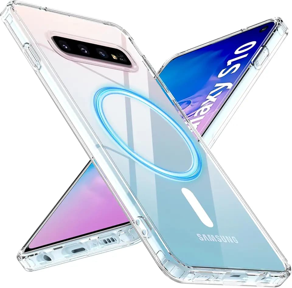 Magnetic for Samsung Galaxy S10 Phone Case, S10 4G-Not 5G, Clear