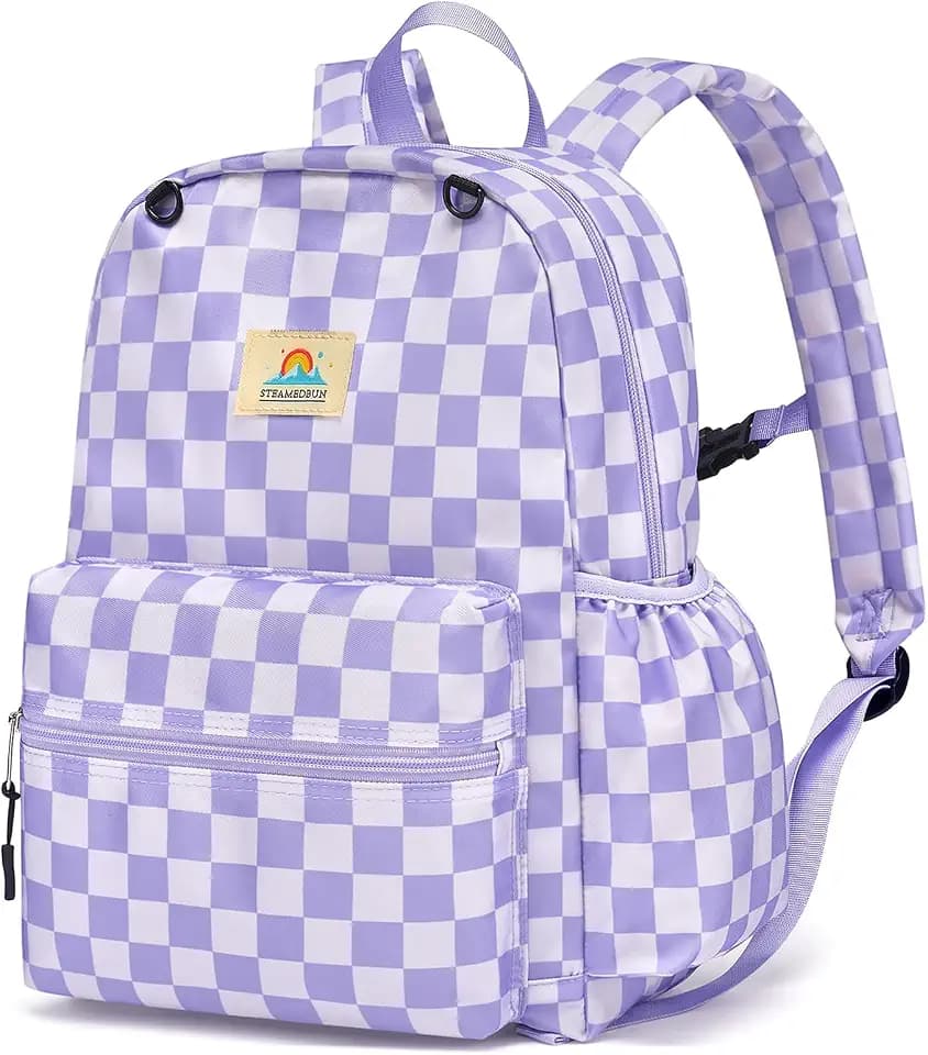STEAMEDBUN Kids Backpack for Boys Girls 5-8, 15inch Girls Boys Backpacks Kindergarten
