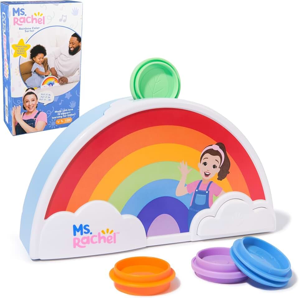 Ms. Rachel Rainbow Color Sorter, Electronic Learning Toy, Lights & Sounds
