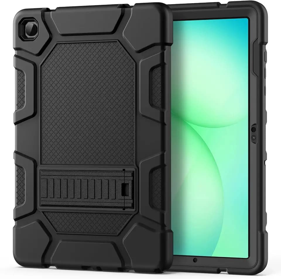 Azzsy Case for Samsung Galaxy Tab A11+/A9+ Plus 11 Inch 2026/2024, Heavy Duty Shockproof Rugged High Impact Protective Case, Black